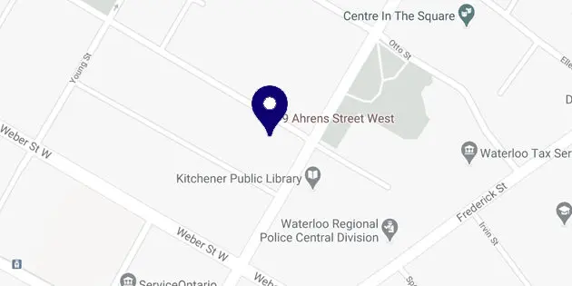 Map of Kitchener-Waterloo